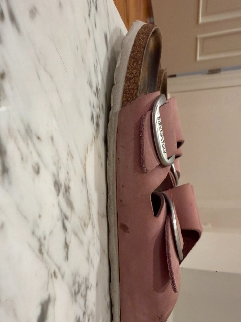 Women's Birkenstock Big Buckle Pink Size 40 VGUC